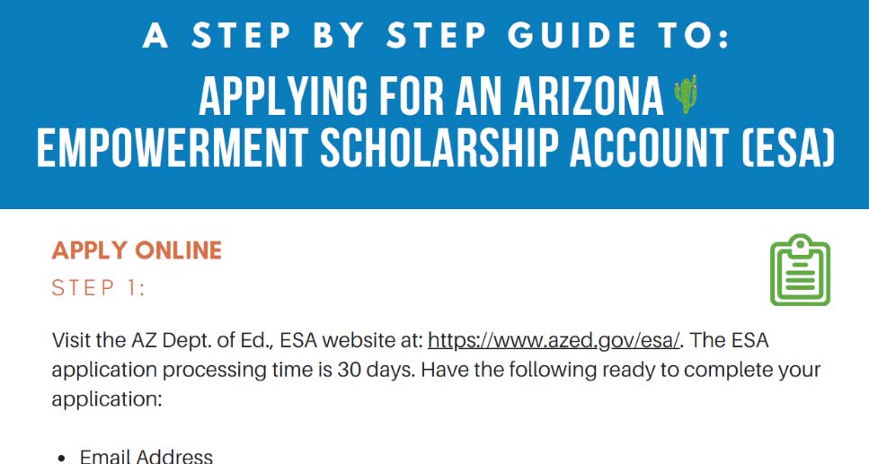 AFC Arizona Apply for ESA Scholarship